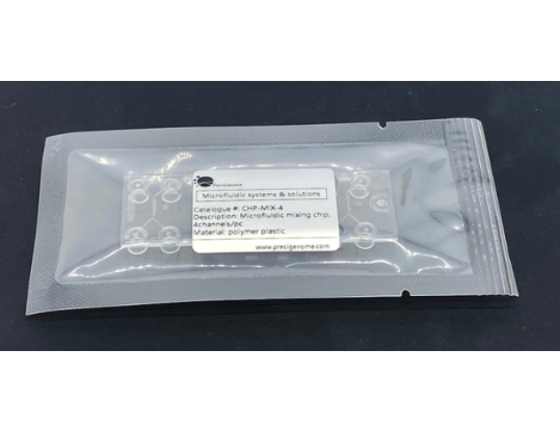 NanoParticle synthesis micro-mixer chip with 4 devices